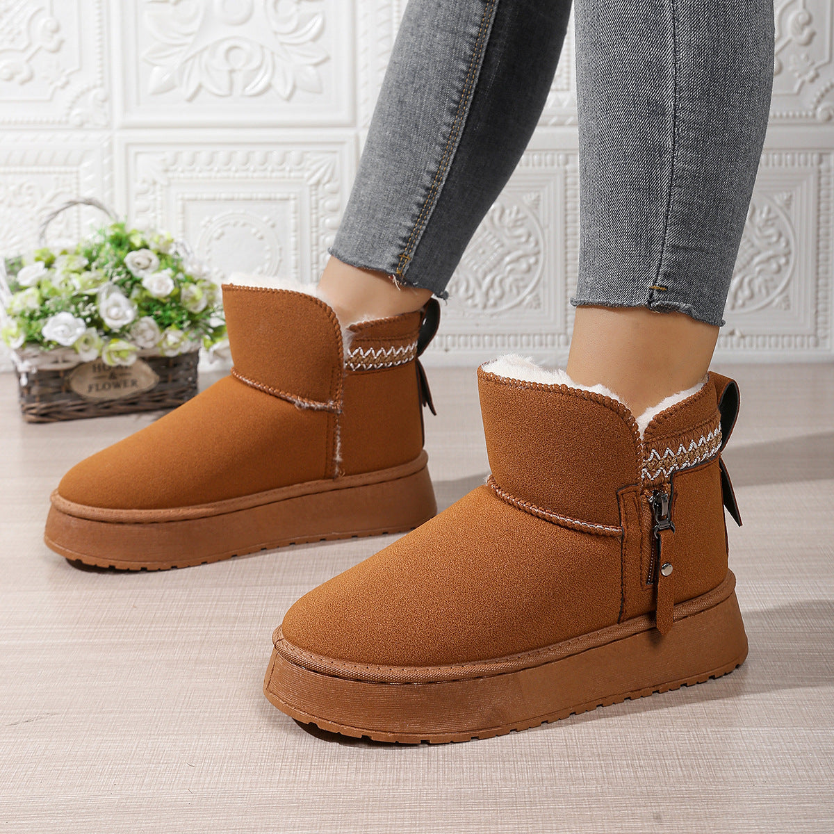 Bottines fourrées – Plateforme cosy pour l’hiver