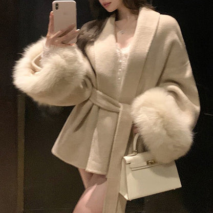 Veste glamour fourrure