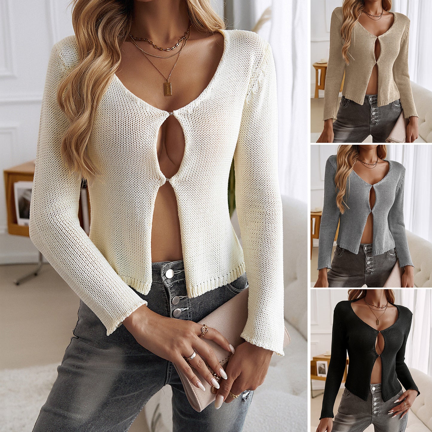 Cardigan Oversize Maille Boutonnée