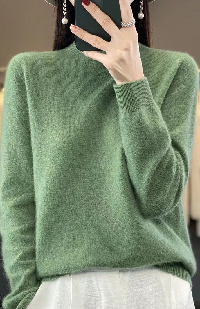 Pull en laine col montant chic et confortable