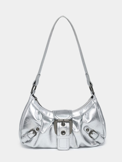 Sac baguette rétro – Boucle statement et allure vintage