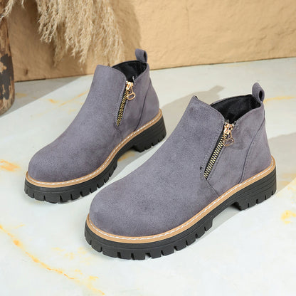 Chelsea Boots Zip Latéral Semelle Crantée