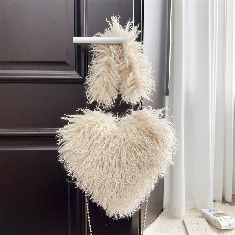 Sac Cœur Peluche Tendre Luxe