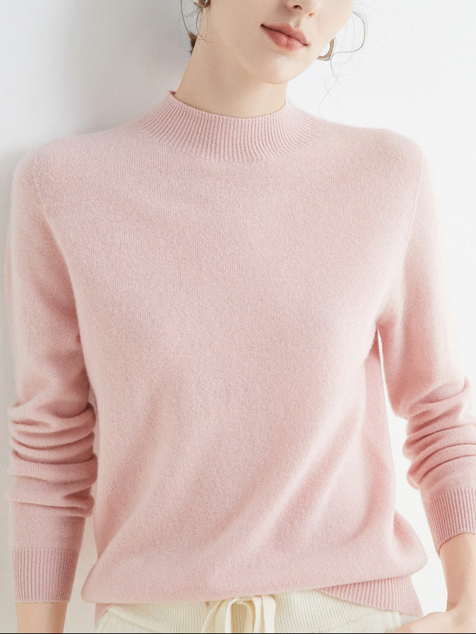 Pull en laine col montant chic et confortable