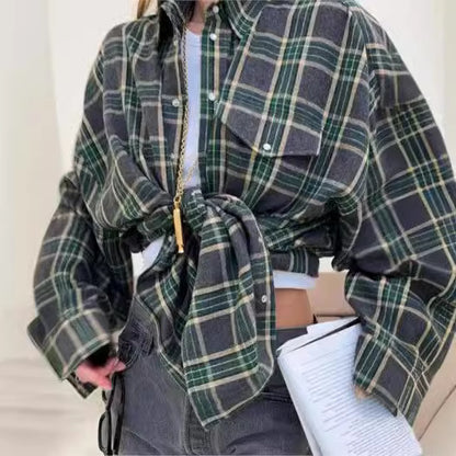 Chemise à carreaux oversize – Style casual et tendance