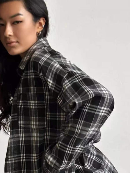 Chemise à carreaux oversize – Style casual et tendance