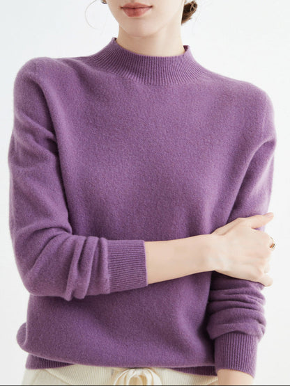 Pull en laine col montant chic et confortable