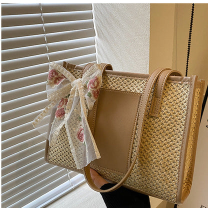 Sac Shopper Tissé Texture Raffinée