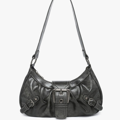 Sac baguette rétro – Boucle statement et allure vintage