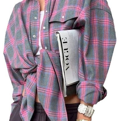 Chemise à carreaux oversize – Style casual et tendance