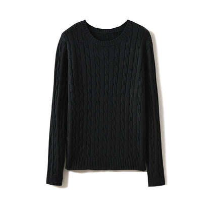 Pull torsadé à manches longues pour femme
