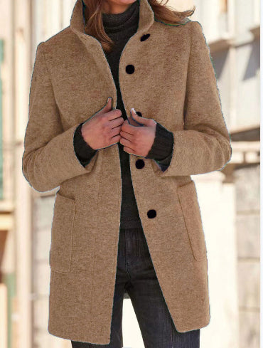Manteau col cheminée chic et chaud