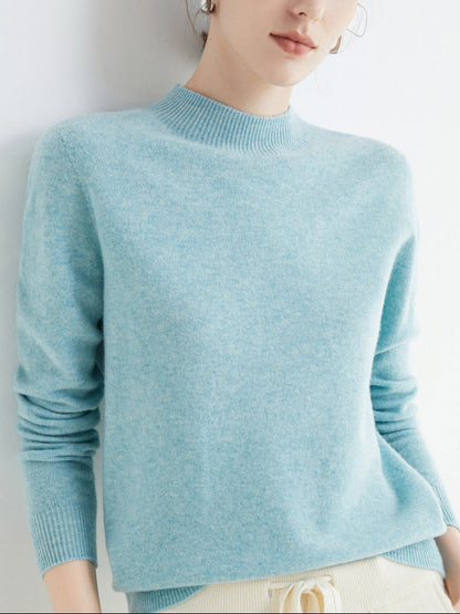 Pull en laine col montant chic et confortable