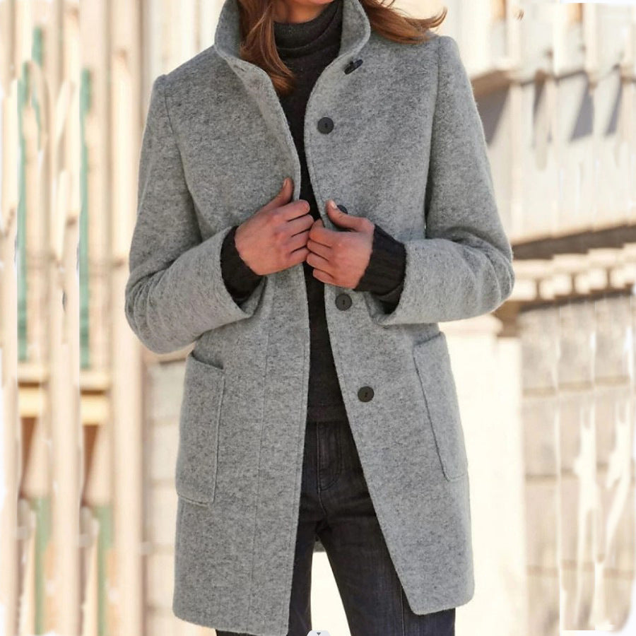 Manteau col cheminée chic et chaud
