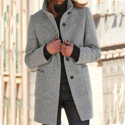 Manteau col cheminée chic et chaud