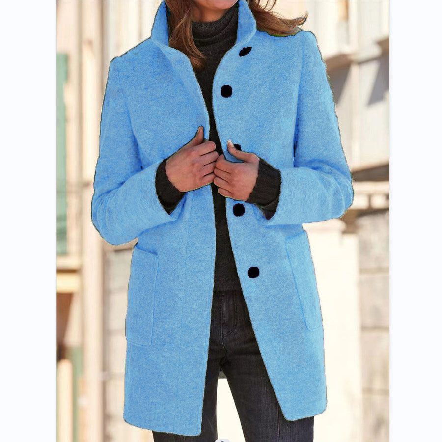 Manteau col cheminée chic et chaud