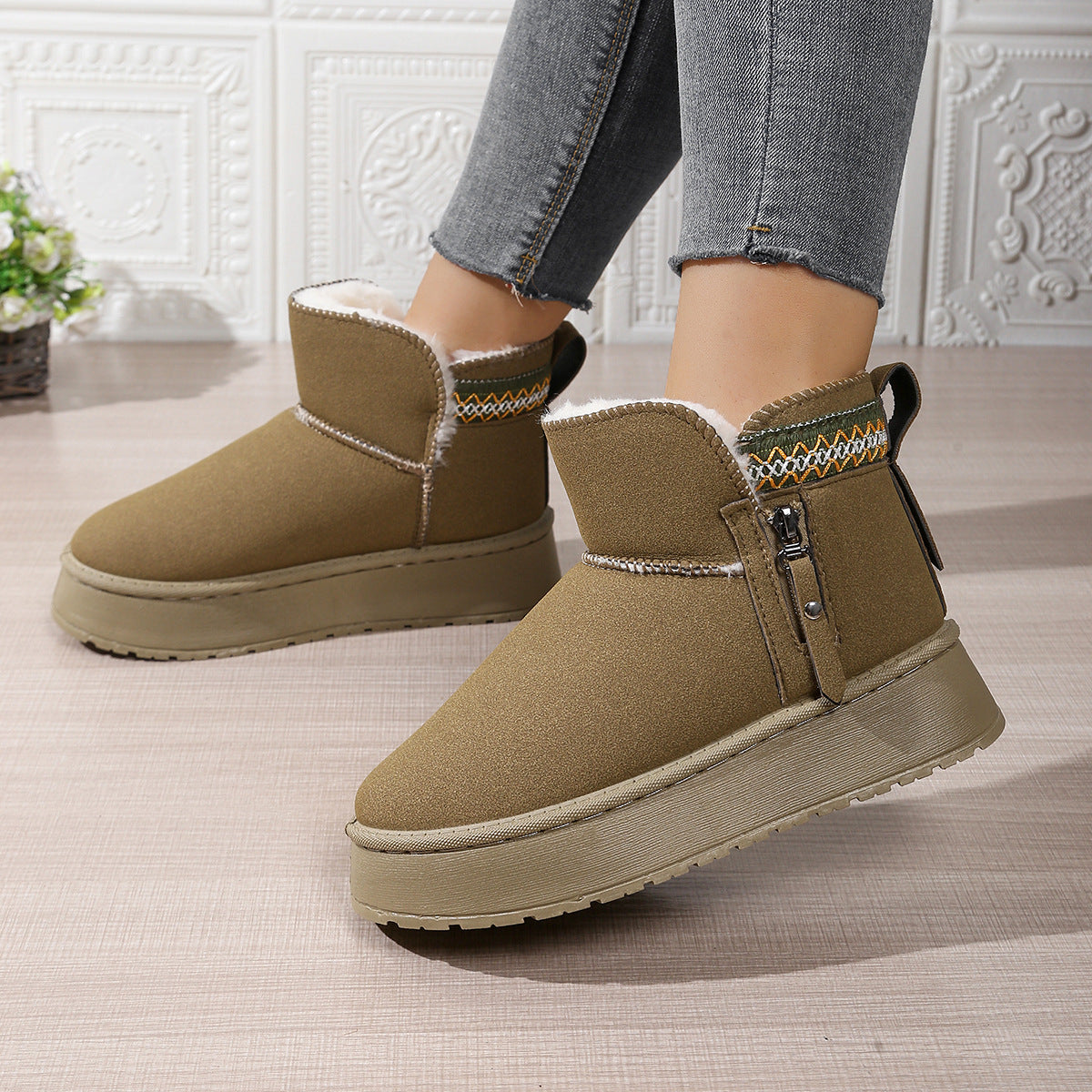 Bottines fourrées – Plateforme cosy pour l’hiver