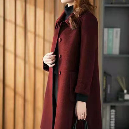 Manteau élégant mi-long – Coupe droite chic