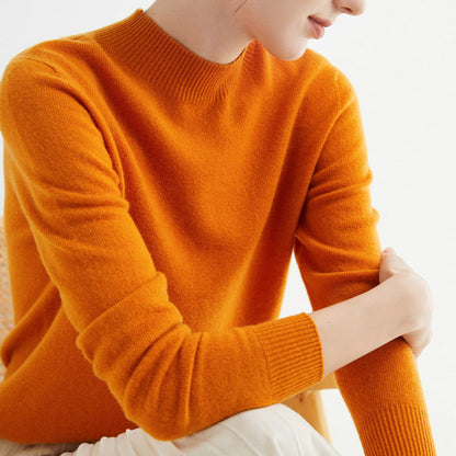 Pull en laine col montant chic et confortable
