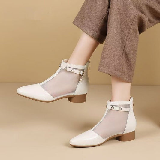 Ankle Boots Bout Pointu Zip Aéré Chic