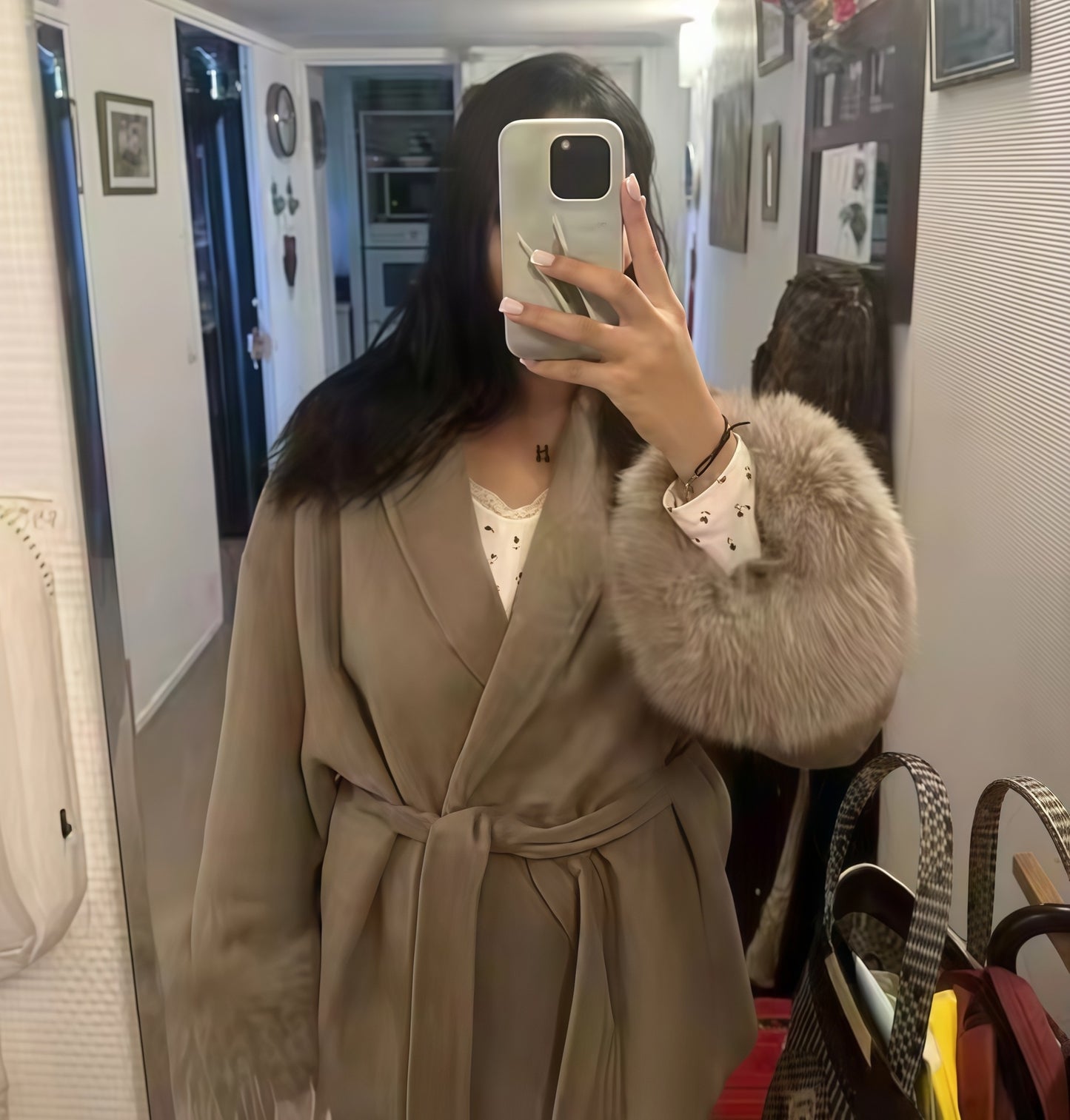 Veste glamour fourrure