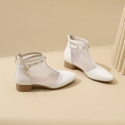 Ankle Boots Bout Pointu Zip Aéré Chic