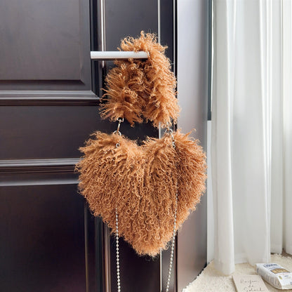 Sac Cœur Peluche Tendre Luxe
