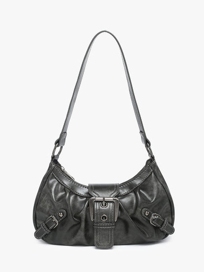 Sac baguette rétro – Boucle statement et allure vintage
