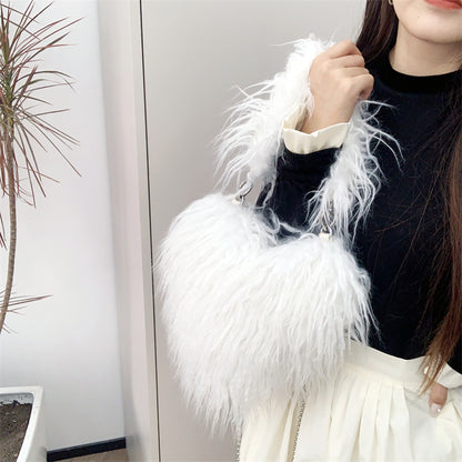 Sac Cœur Peluche Tendre Luxe