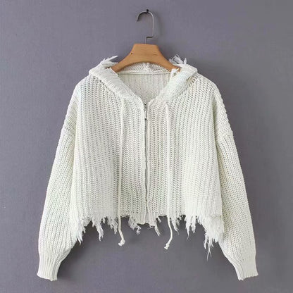 Pull Oversize Épaules Dénudées Maille Fluffy