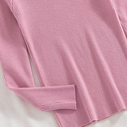 Pull côtelé à col montant – Coupe ajustée et allure chic