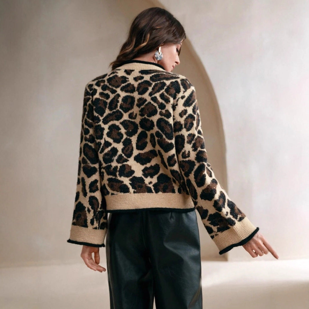 Cardigan à motif animalier – Liens ruban ultra féminin