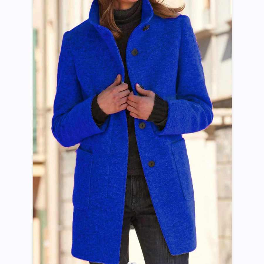 Manteau col cheminée chic et chaud