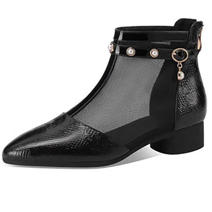 Ankle Boots Bout Pointu Zip Aéré Chic