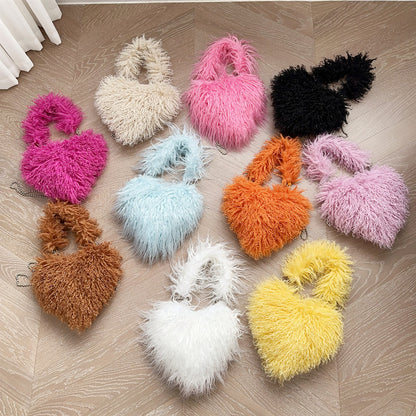 Sac Cœur Peluche Tendre Luxe