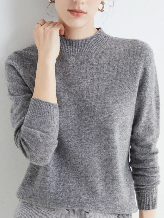 Pull en laine col montant chic et confortable