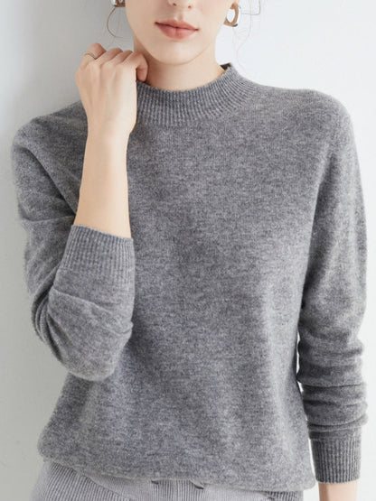 Pull en laine col montant chic et confortable