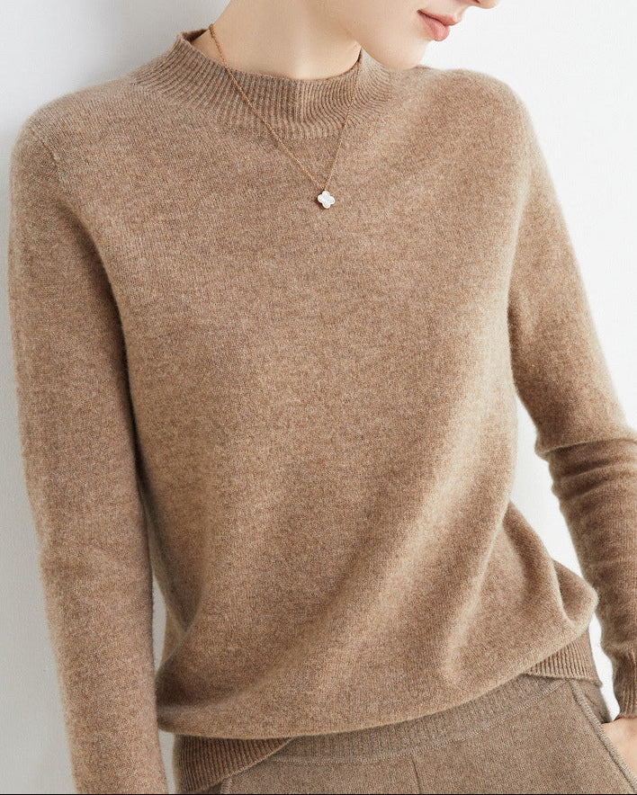 Pull en laine col montant chic et confortable