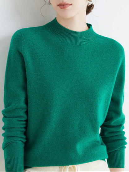 Pull en laine col montant chic et confortable