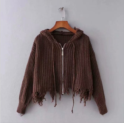 Pull Oversize Épaules Dénudées Maille Fluffy