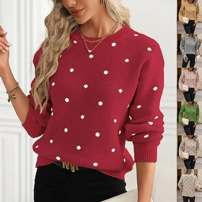 Pull en maille à pois – Touche féminine