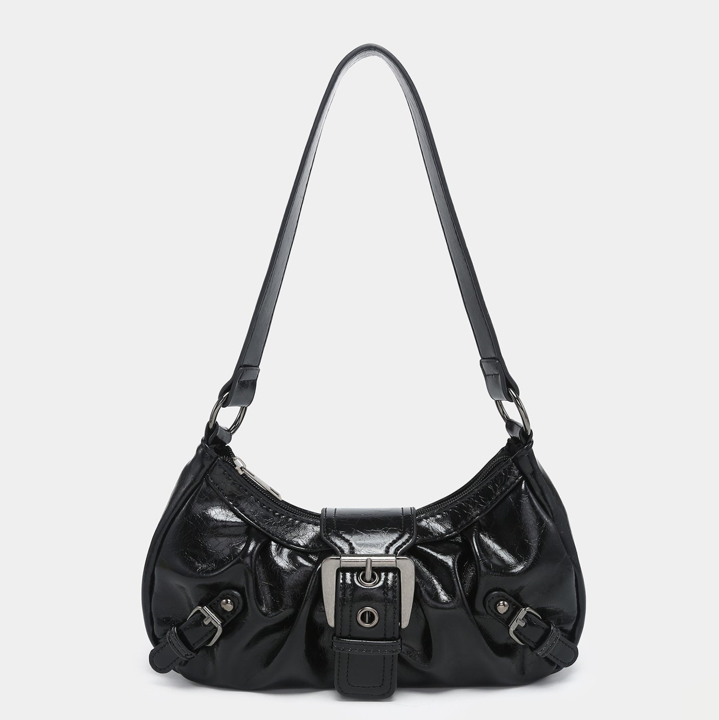 Sac baguette rétro – Boucle statement et allure vintage