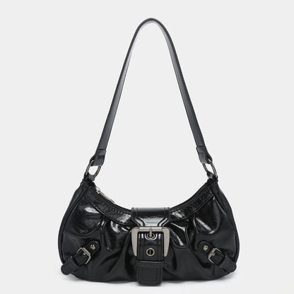 Sac baguette rétro – Boucle statement et allure vintage