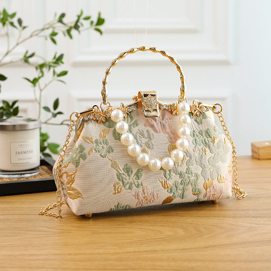 Sac Perle Souple Poignées Courtes