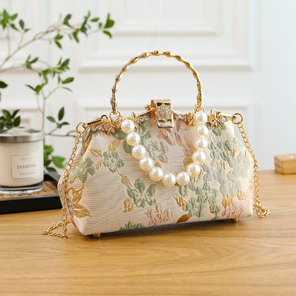 Sac Perle Souple Poignées Courtes