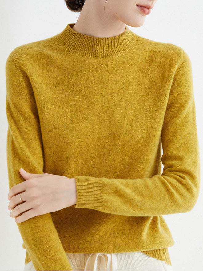 Pull en laine col montant chic et confortable