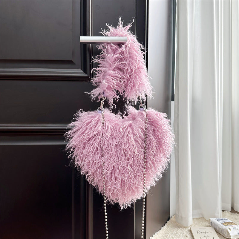 Sac Cœur Peluche Tendre Luxe