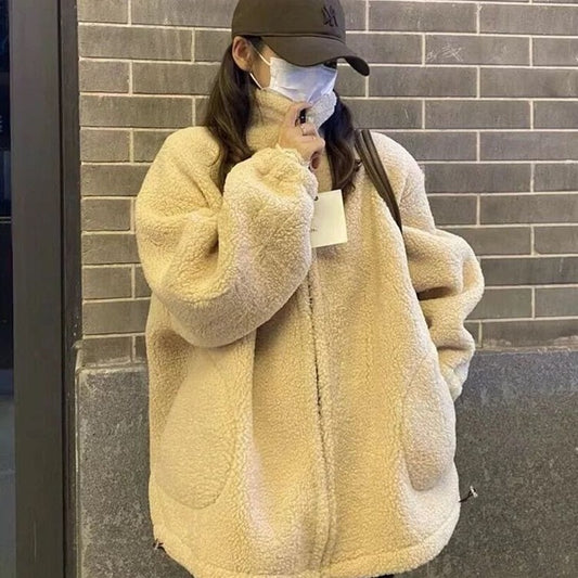 Veste teddy oversize – Douceur cocoon pour l’hiver