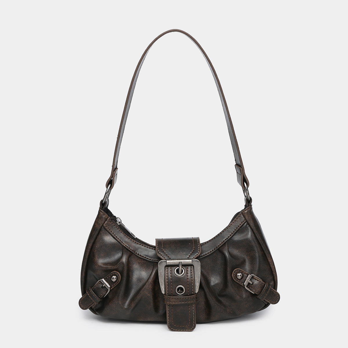Sac baguette rétro – Boucle statement et allure vintage