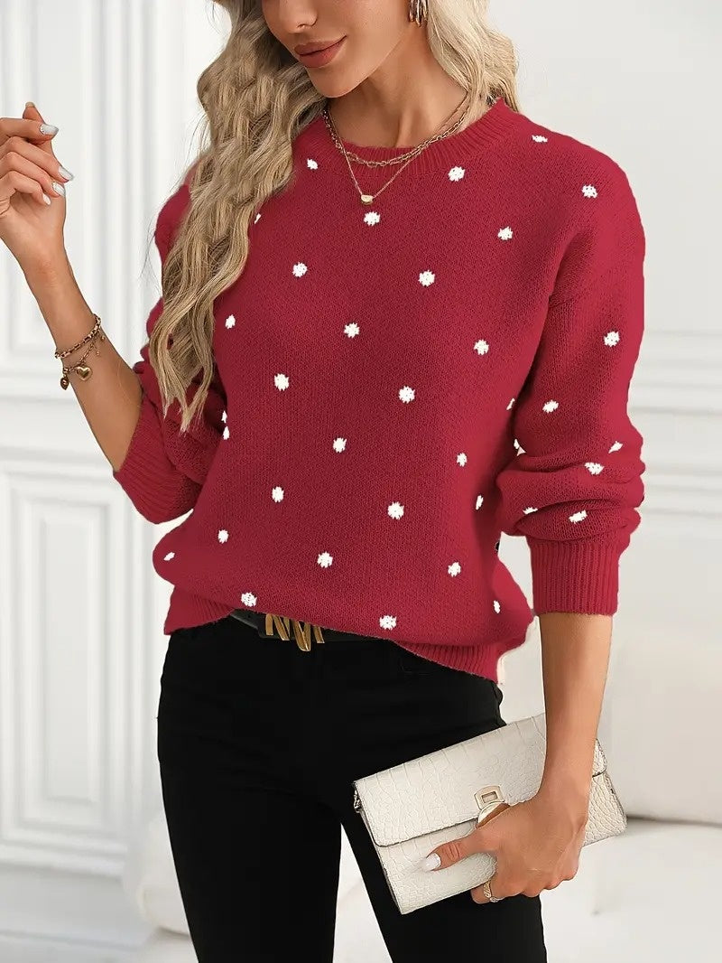 Pull en maille à pois – Touche féminine